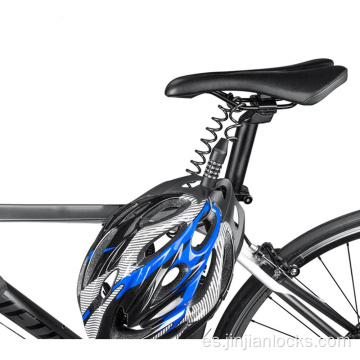 Combinados accesorios para bicicletas de bloqueo de casco de cable de cable